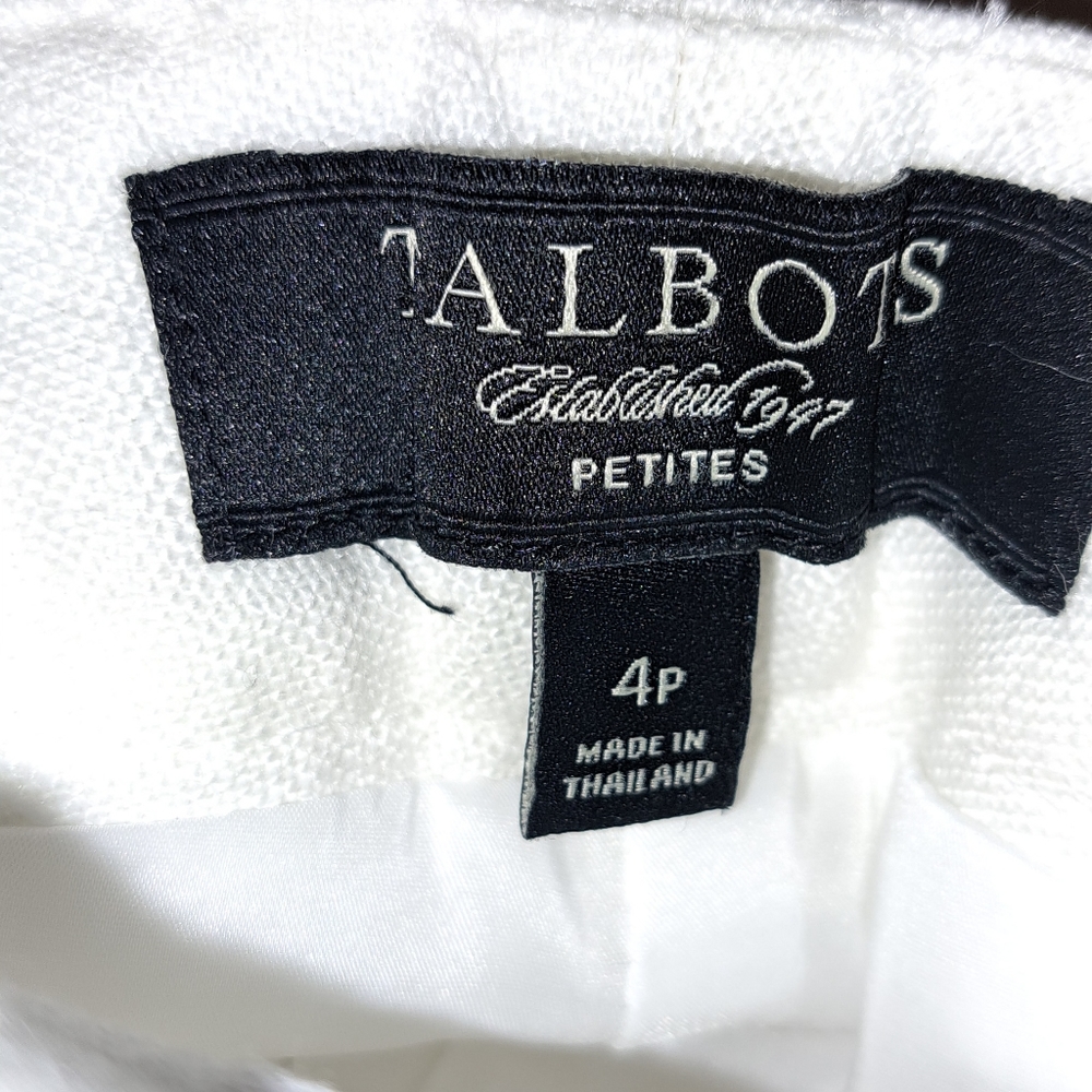 Talbots, white linen slacks. - Picture 2 of 4